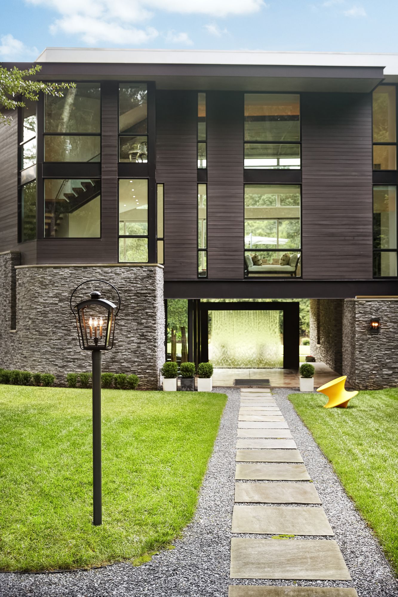 Hinkley Yale 25" High Black 3-Light Outdoor Wall Light