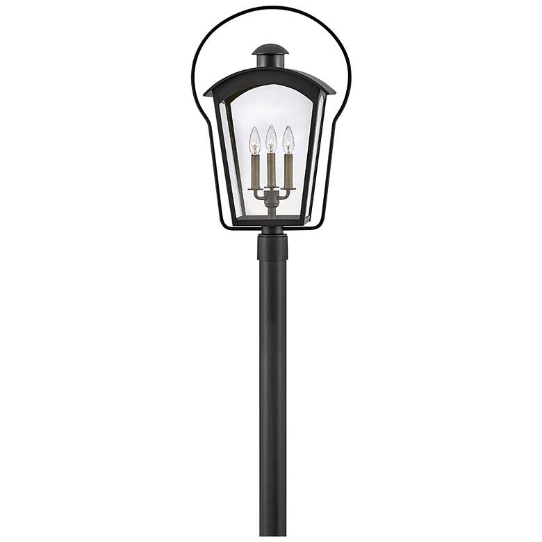 Image 1 Hinkley Yale 26 3/4" High Black 3-Light Outdoor Post Light