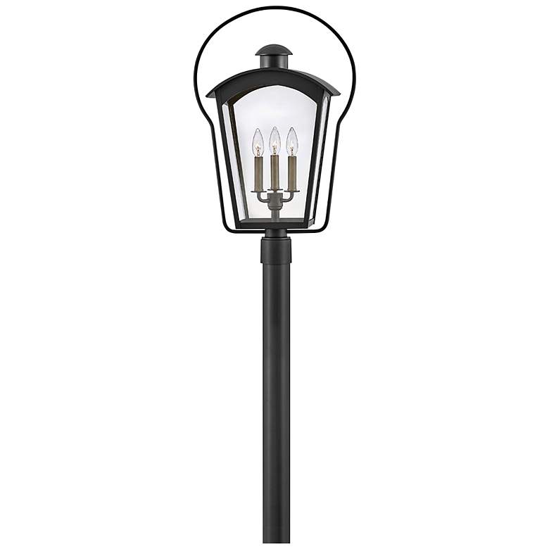 Image 1 Hinkley Yale 26 3/4 inch High Black 3-Light Outdoor Post Light