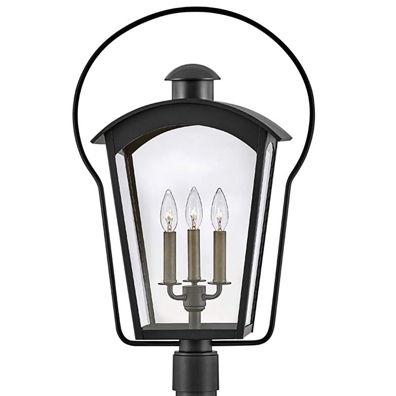 Image 2 Hinkley Yale 26 3/4" High Black 3-Light Outdoor Post Light more views