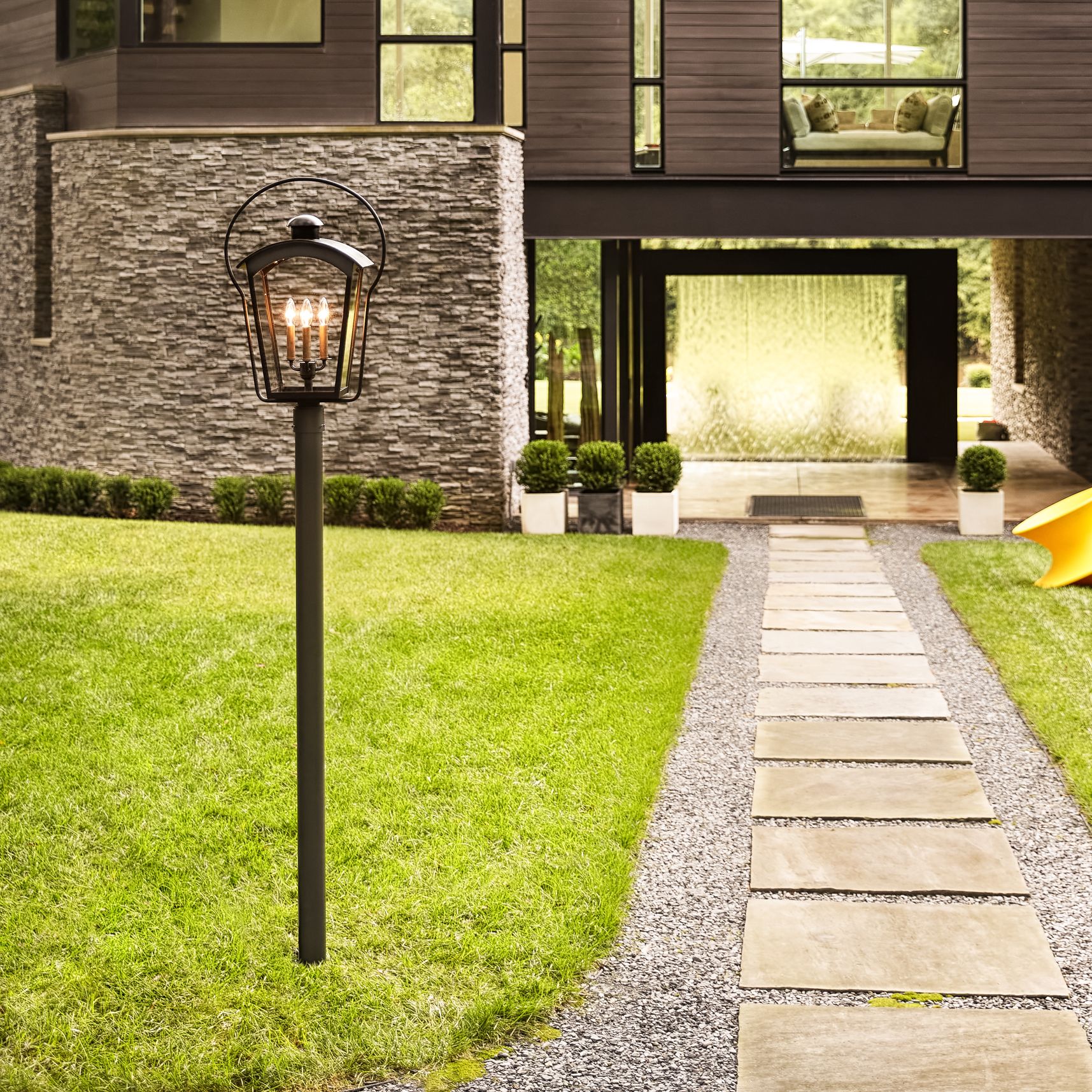 Thumbnail4 of Hinkley Yale 26 3/4" High Black 3-Light Outdoor Post Light more views