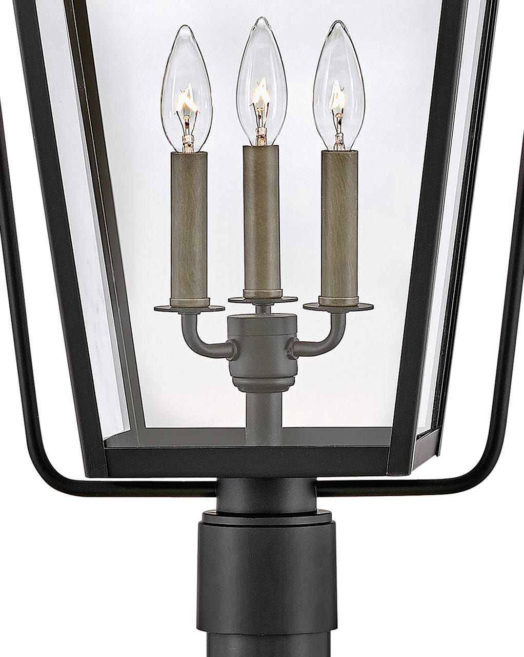 Hinkley Yale 26 3/4" High Black 3-Light Outdoor Post Light