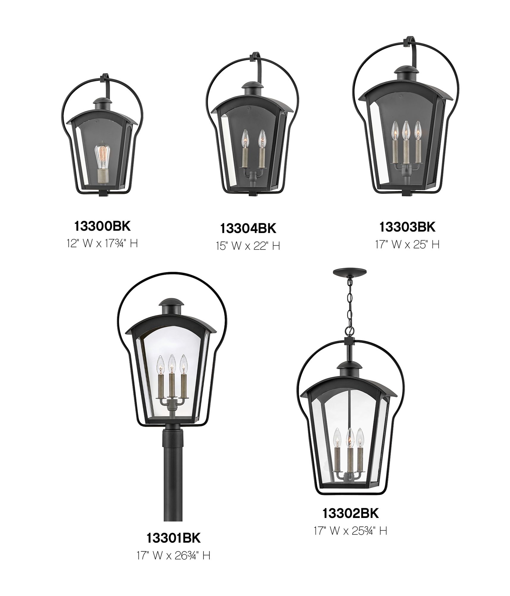 Hinkley Yale 26 3/4" High Black 3-Light Outdoor Post Light