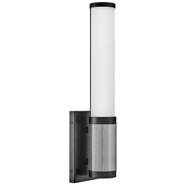 Image 1 Hinkley Zevi 17 1/2" High Black Chrome ADA LED Wall Sconce