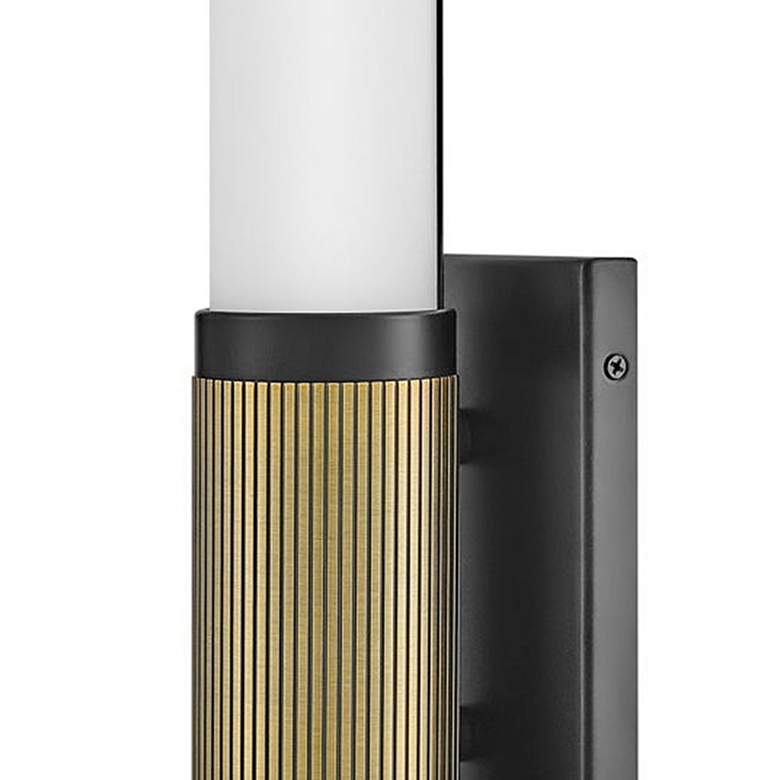 Image 2 Hinkley Zevi 17 1/2"H Black and Lacquered Brass LED Sconce more views