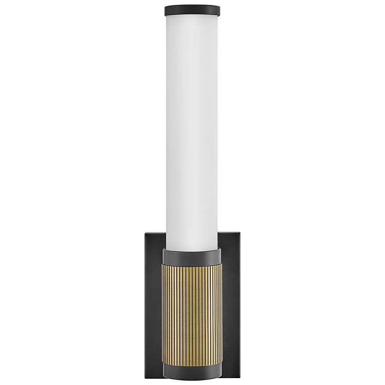 Image 3 Hinkley Zevi 17 1/2"H Black and Lacquered Brass LED Sconce more views