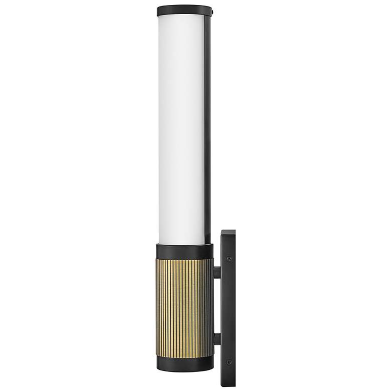 Image 5 Hinkley Zevi 17 1/2"H Black and Lacquered Brass LED Sconce more views