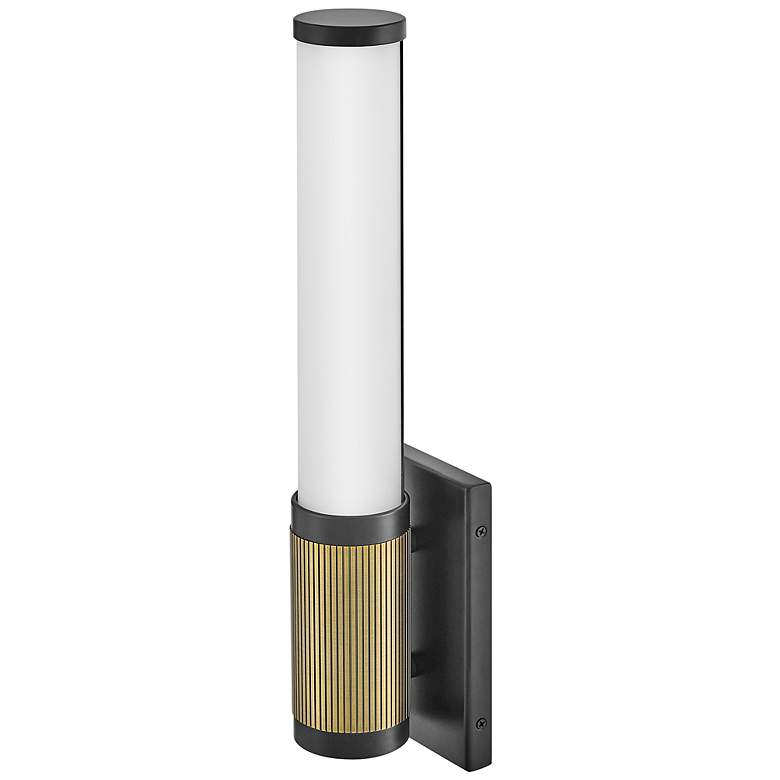 Image 6 Hinkley Zevi 17 1/2"H Black and Lacquered Brass LED Sconce more views