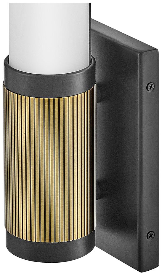 Hinkley Zevi 17 1/2"H Black and Lacquered Brass LED Sconce