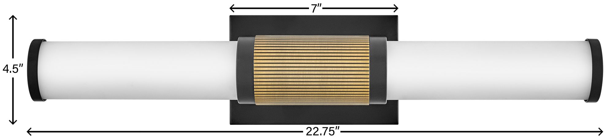 Hinkley Zevi 22 3/4" Wide Black Brass LED Bath Light