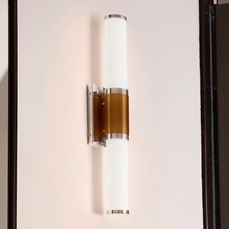 Image 1 Hinkley Zevi 22 3/4" Wide Polished Nickel LED Bath Light
