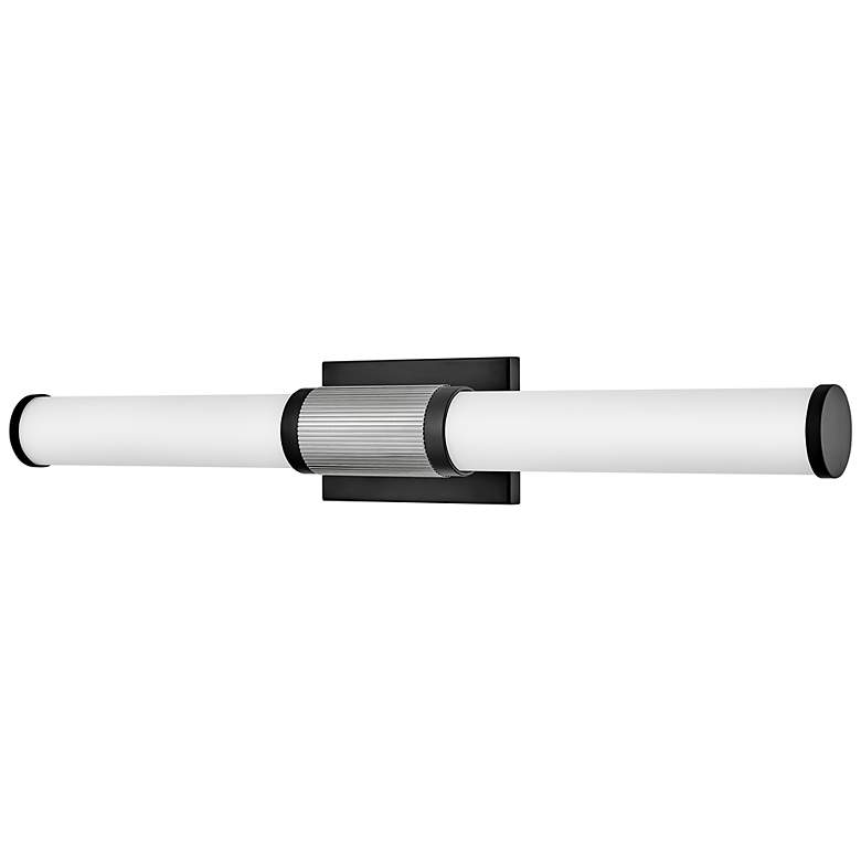 Image 3 Hinkley Zevi 29" Wide Black with Chrome LED Bath Light more views