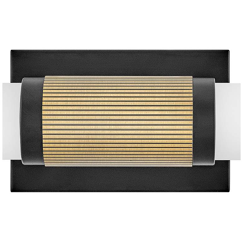 Image 4 Hinkley Zevi 29"W Black and Lacquered Brass LED Bath Light more views