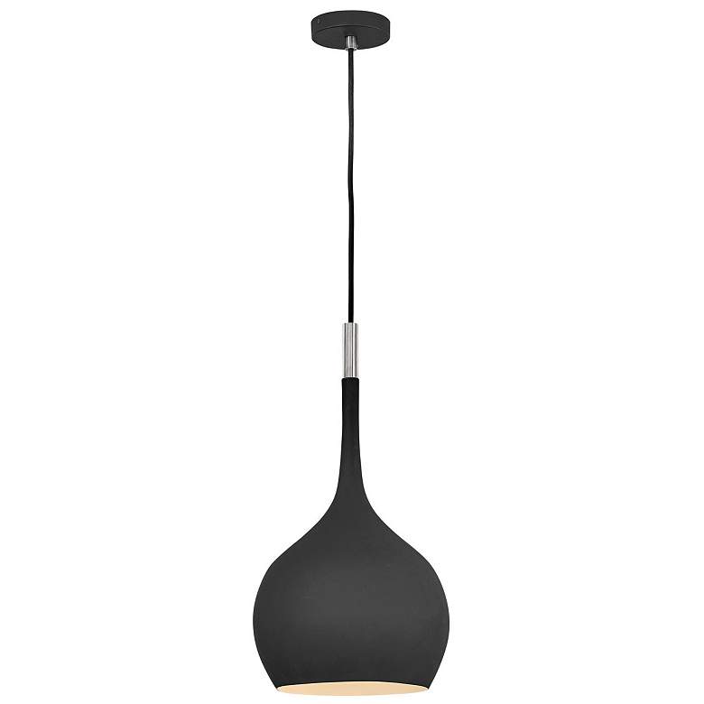 Image 1 Hinkley Ziggy 12" Wide Black Mini Pendant
