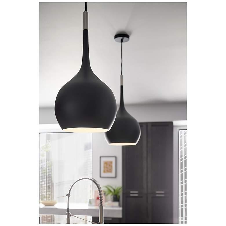 Image 3 Hinkley Ziggy 12" Wide Black Mini Pendant more views