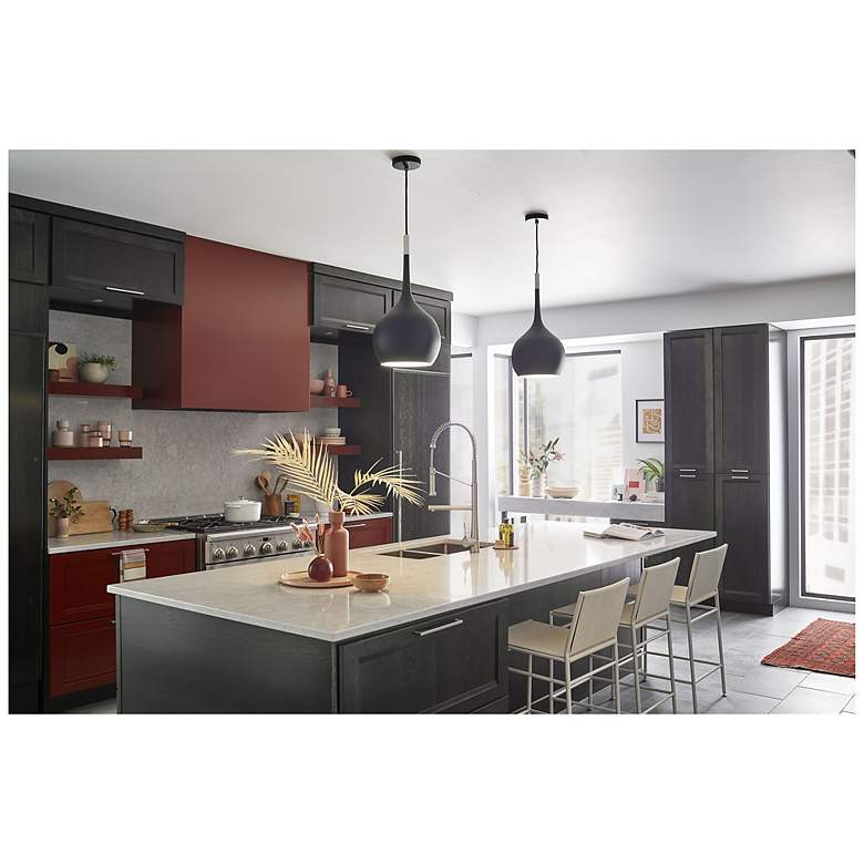 Image 7 Hinkley Ziggy 12" Wide Black Mini Pendant more views