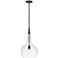 Hinkley Ziggy 12" Wide Black with Clear Glass Mini Pendant