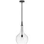 2_Hinkley Ziggy 12" Wide Black with Clear Glass Mini Pendant more views