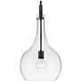 3_Hinkley Ziggy 12" Wide Black with Clear Glass Mini Pendant more views