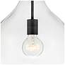 5_Hinkley Ziggy 12" Wide Black with Clear Glass Mini Pendant more views