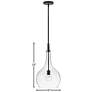 7_Hinkley Ziggy 12" Wide Black with Clear Glass Mini Pendant more views