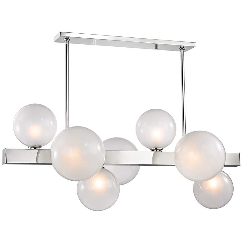 Image 1 Hinsdale 43 1/2" Wide Nickel Kitchen Island Light Pendant