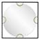 Hinson Satin Black and Gold 39" Square Oversized Wall Mirror