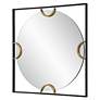 5_Hinson Satin Black and Gold 39" Square Oversized Wall Mirror more views