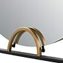 6_Hinson Satin Black and Gold 39" Square Oversized Wall Mirror more views