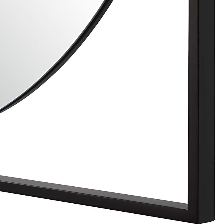Image 7 Hinson Satin Black and Gold 39" Square Oversized Wall Mirror more views