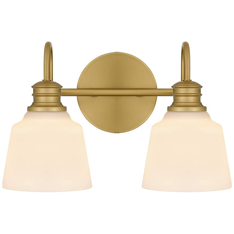 Image 1 Hinton 2-Light Aged Brass Bath Light