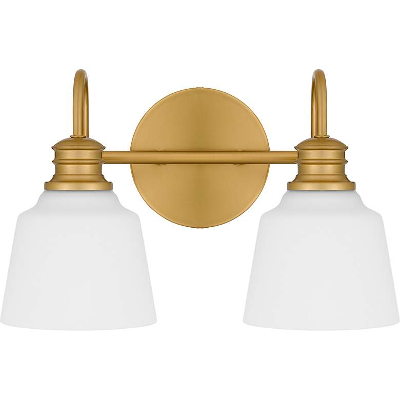 Image 4 Hinton 2-Light Aged Brass Bath Light more views