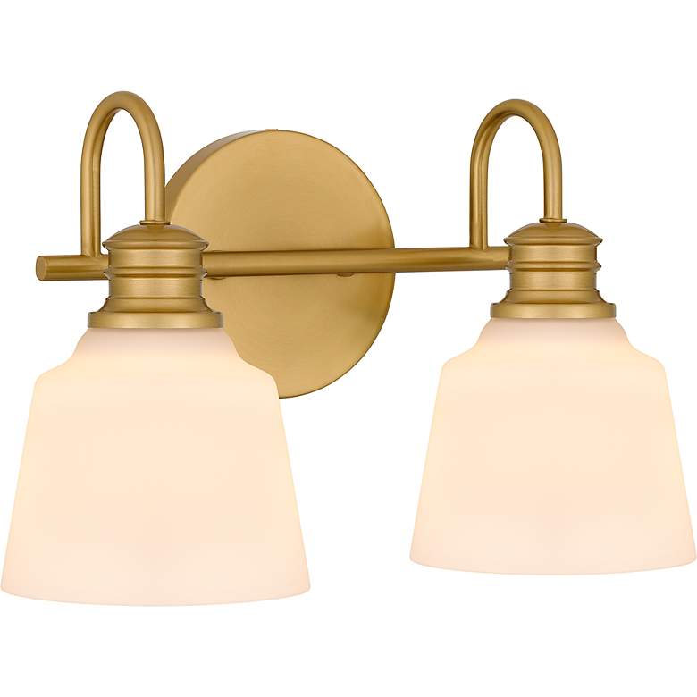 Image 5 Hinton 2-Light Aged Brass Bath Light more views