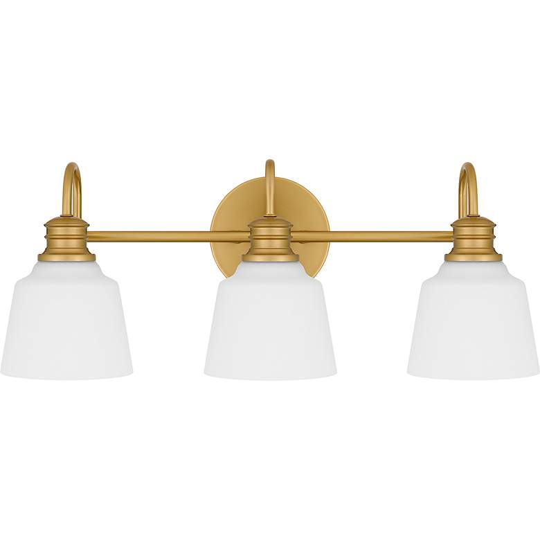 Image 4 Hinton 3-Light Aged Brass Bath Light more views
