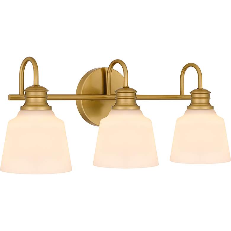 Image 5 Hinton 3-Light Aged Brass Bath Light more views