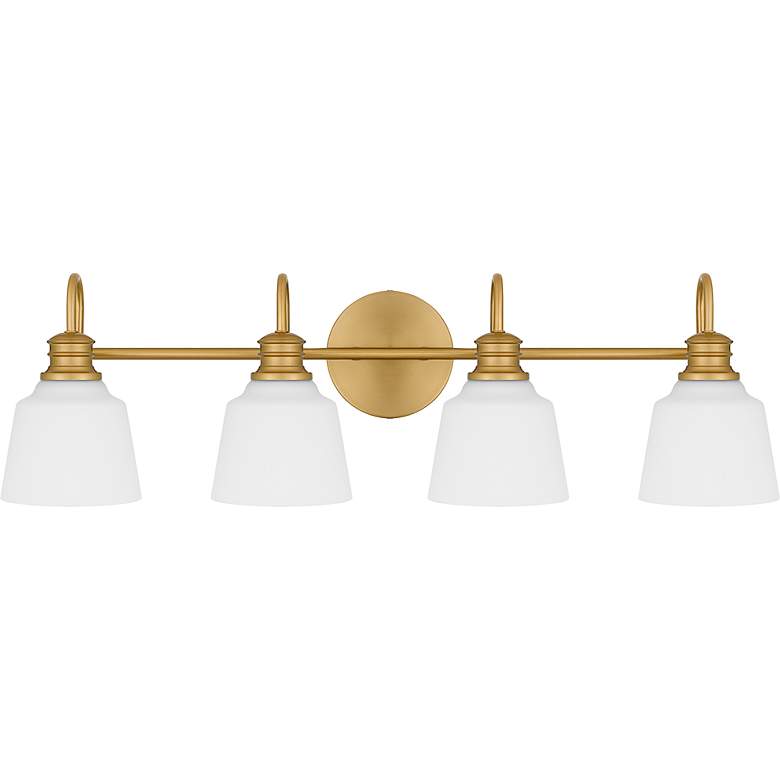 Image 4 Hinton 4-Light Aged Brass Bath Light more views