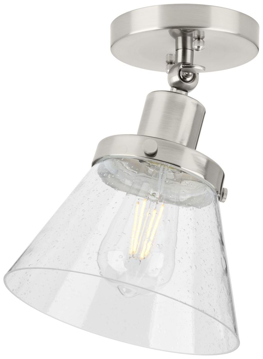 Hinton Collection One-Light Seeded Glass Ceiling Light