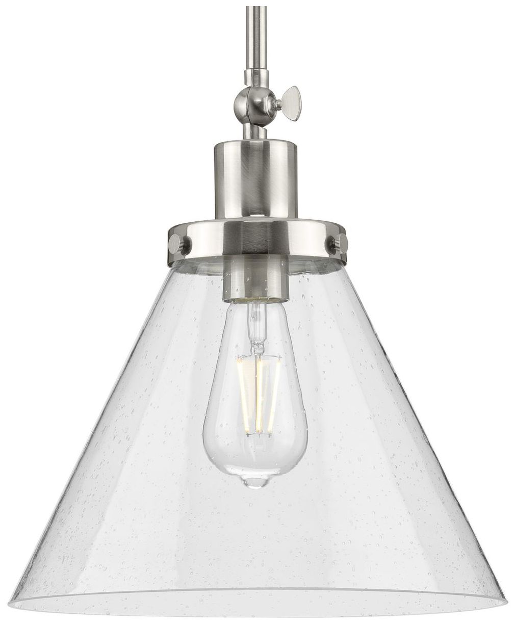 Hinton Collection One-Light Seeded Glass Hanging Pendant Light
