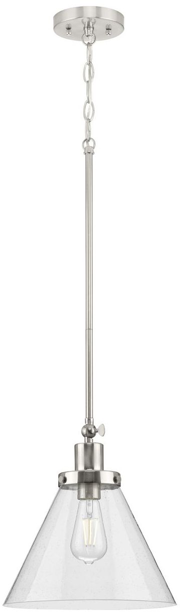 Image 5 Hinton Collection One-Light Seeded Glass Hanging Pendant Light more views