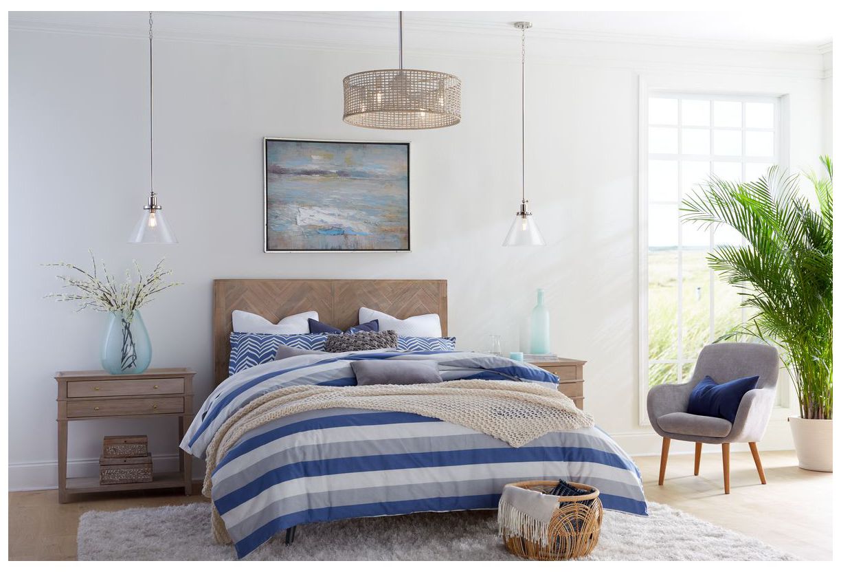 Image 2 Hinton Collection One-Light Seeded Glass Hanging Pendant Light more views