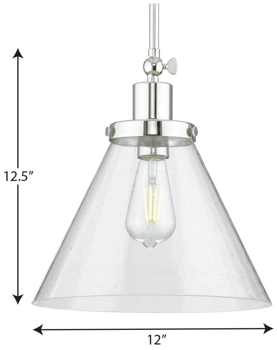 Image 4 Hinton Collection One-Light Seeded Glass Hanging Pendant Light more views