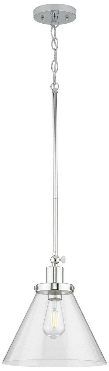 Image 5 Hinton Collection One-Light Seeded Glass Hanging Pendant Light more views
