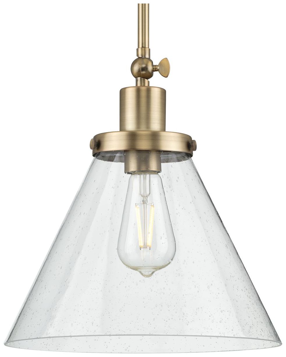 Thumbnail1 of Hinton Collection One-Light Seeded Glass Hanging Pendant Light