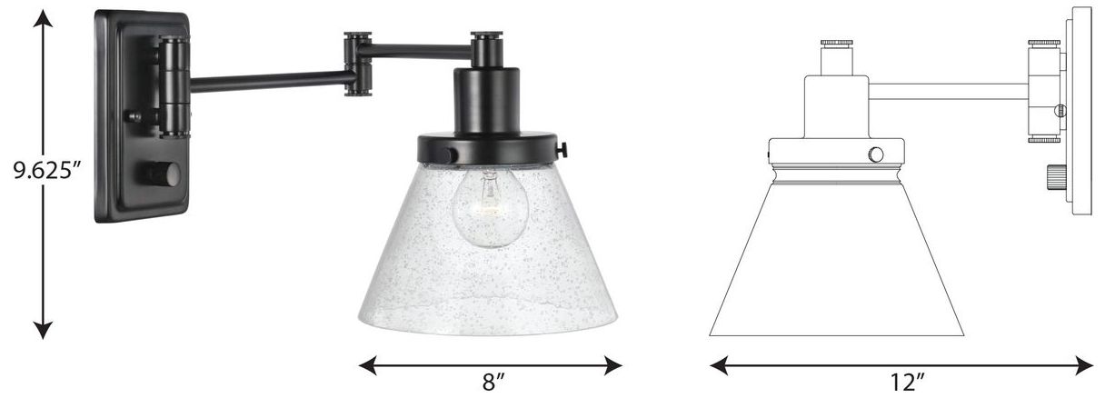 Hinton Collection Swing Arm Wall Light