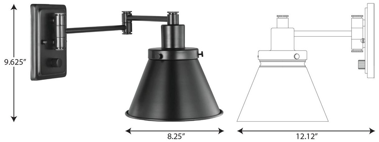 Image 5 Hinton Collection Swing Arm Wall Light more views