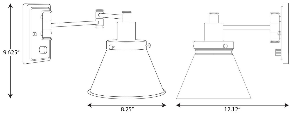 Hinton Collection Swing Arm Wall Light