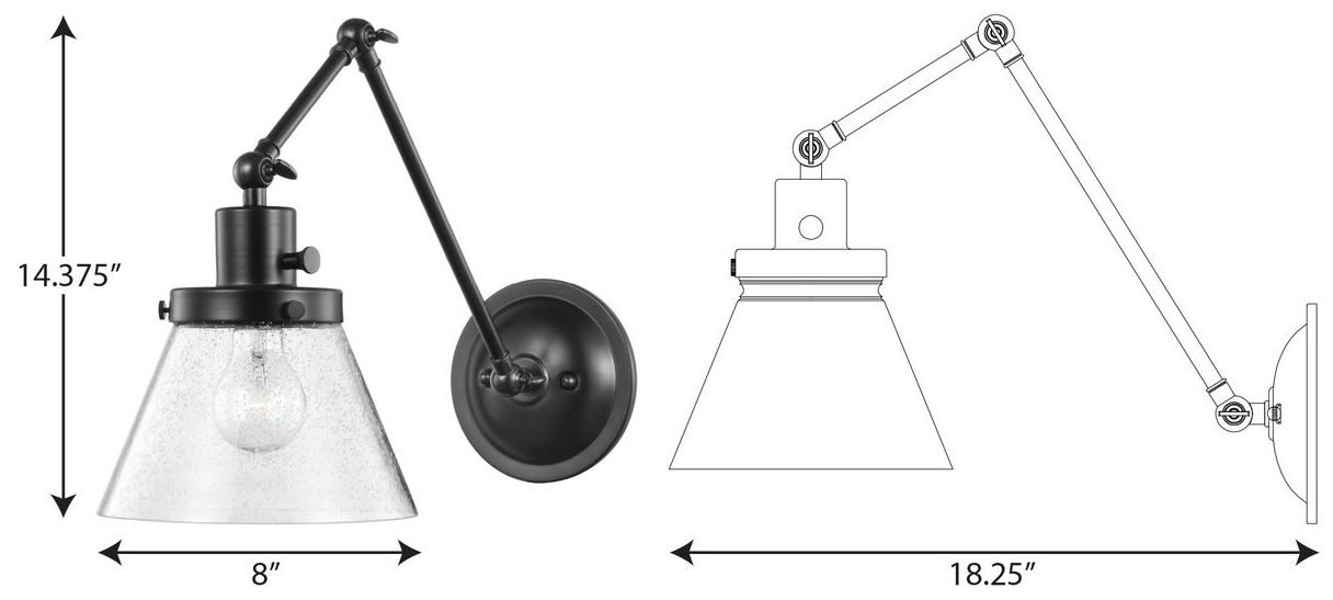 Image 5 Hinton Collection Swing Arm Wall Light more views