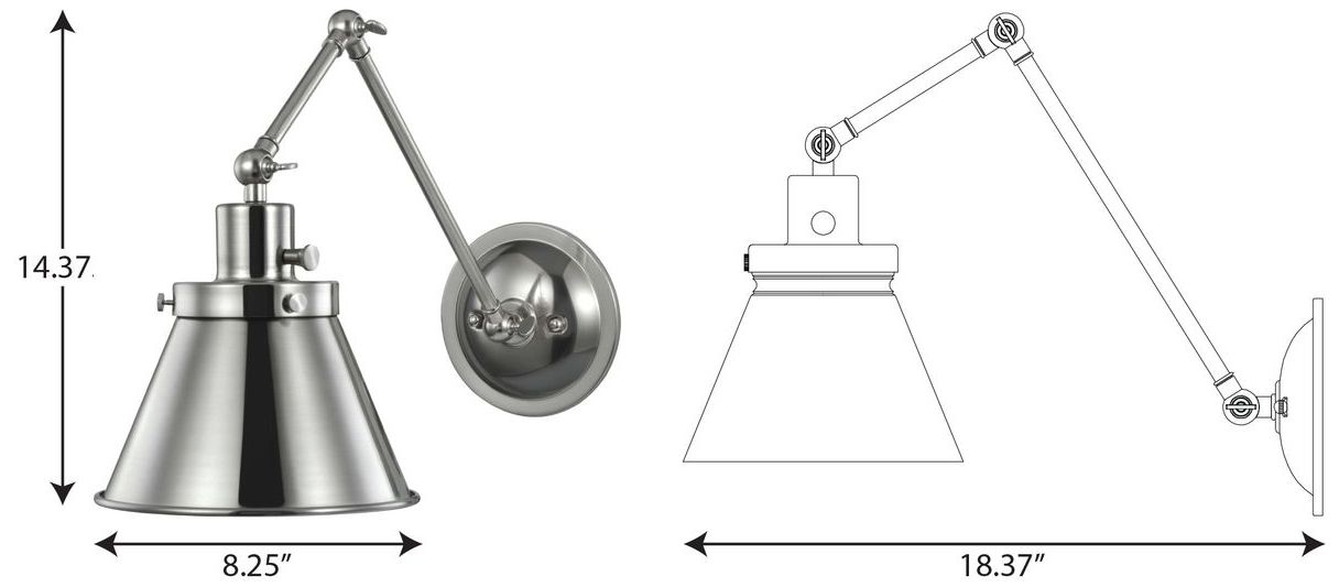 Image 5 Hinton Collection Swing Arm Wall Light more views