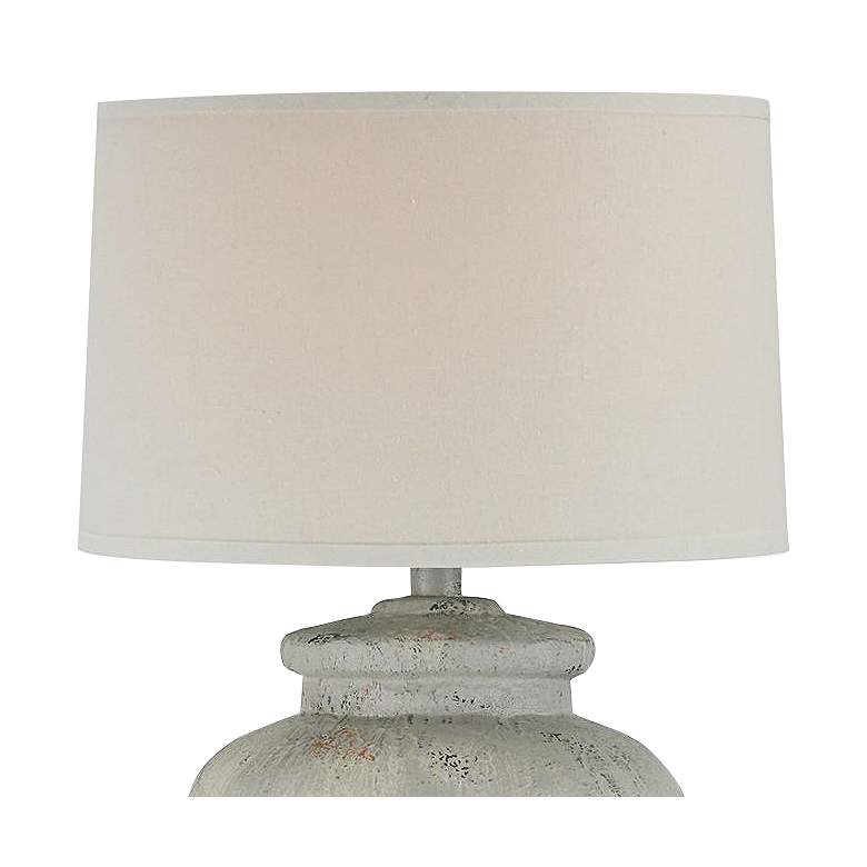 Image 3 Hiram 27 inch Concrete Stone Hydrocal Rustic Urn Table Lamp more views