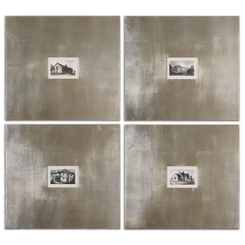 Image 3 Historical Buildings 23 1/4" Square 4-Piece Wall Art Set